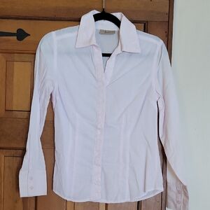 PETAL PINK EMBROIDERED BUTTON DOWN SHIRT